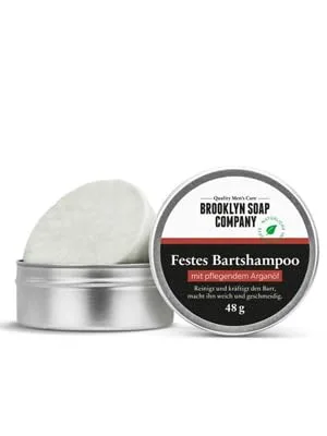 Solid Beard Shampoo Brooklyn Soap Company Beard care for men 0% plastic 100% recyclable packaging 1 piece (48g) Single - brooklyn soap company festes bartshampoo