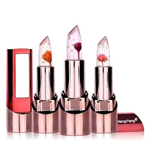 3Pcs Flower Crystal Jelly Magic Temperature-Change Color Lipstick Moisturizing Lipstick Long Lasting Nutritious Lip Balm B (H9302x3) - product information 6