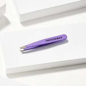 TWEEZERMAN Tweezers Mini Version with Hand-Filed Beveled Tip for Eyebrow Plucking Lavender Purple 1 Piece (Pack of 1) - image