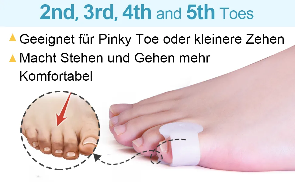 Welnove Toe Separators Gel Toe Spreaders Small Bunion Corrector to Prevent Friction and Relieve Pressure (12 Pack) Clear - product information 10