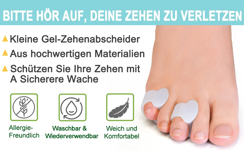 Welnove Toe Separators Gel Toe Spreaders Small Bunion Corrector to Prevent Friction and Relieve Pressure (12 Pack) Clear - product information 9
