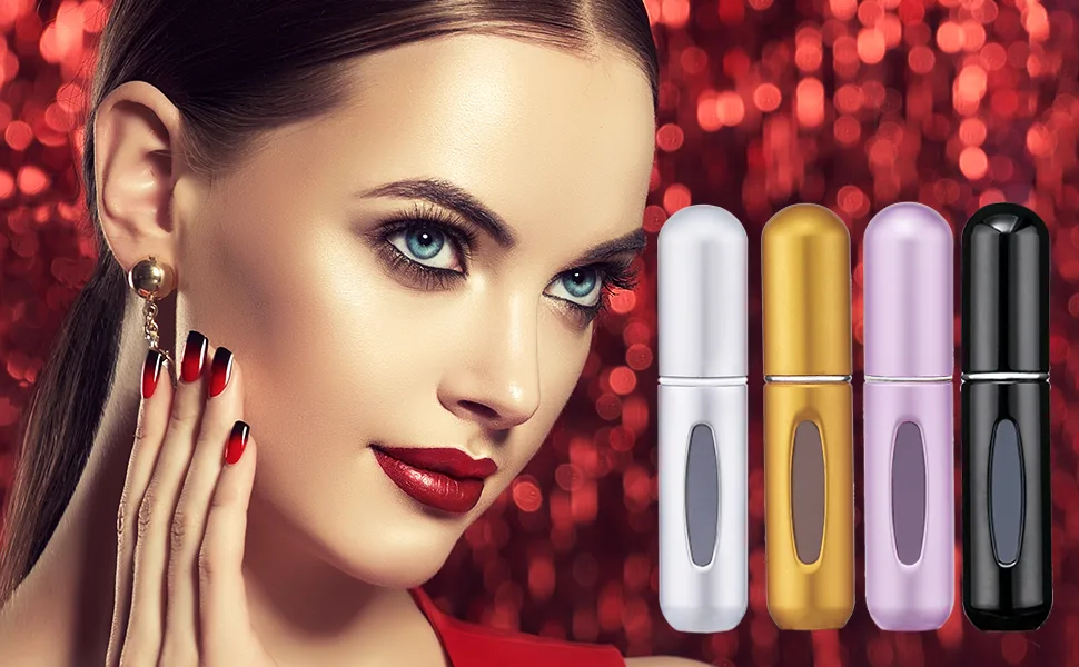 Mini Refillable Perfume Atomizer - Portable Mini Refillable Perfume Empty Spray, Refillable Perfume Spray, Atomizer Perfume Bottle, Scent Pump Case, Travel Perfume Atomizer Refillable (5ml, 4 PCS) - Perfume Atomizer Bottle