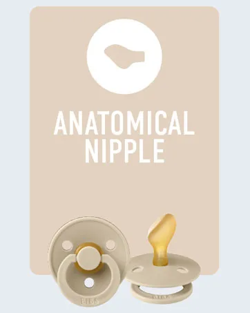 BIBSE de Lux Schnuller 2-pack BPA-free cherry shape nipple.Natural rubber/latex made in Denmark.0-6 months (2-pack) Ivory / Sage size 1 (2-pack) Ivory / Sage - Bibs_anatomical_nipple