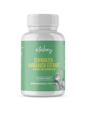 Vitabay Black Garlic Extract 90 vegan capsules Fermented activated and micronized 90 pieces (1 pack) - Vitabay Vitamin K2