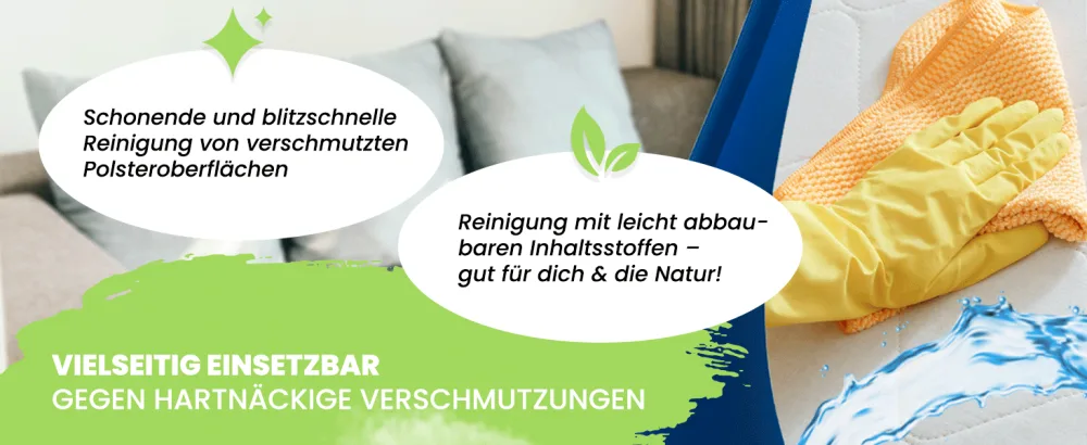 Treufix upholstered cleaner for car seats sofa & couch - ecologically effective sofa cleaner - upholstered car & car seat cleaner for maximum cleanliness 500ml -made in de single pack - 2.Polsterreiniger