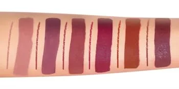 12PCs lipstick make-up set 6PCs velvety matte liquid lipsticks + 6PCs lipcs lipin pencil waterproof durable lip gloss kit lip-make-up gift set (12PCs) - arm test