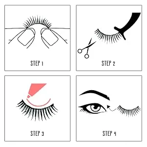 ALPHONSE Lashes 25MM Fluffy Mink False Lashes 8D High Volume Long Thick Dramatic Crossed Fake Eyelashes Pack 4 Pairs 25MM-1 - how to use eyelashes