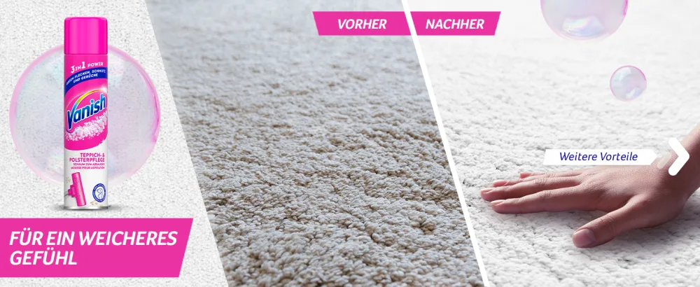 Vanish gold power foam carpet cleaner - carpet cleaning agent - extra strong against dirt bad smell & dust - 1 x 650 ml 650 ml (1 Pack) - Vanish