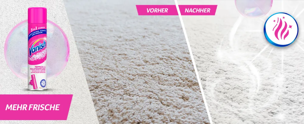 Vanish gold power foam carpet cleaner - carpet cleaning agent - extra strong against dirt bad smell & dust - 1 x 650 ml 650 ml (1 Pack) - Vanish