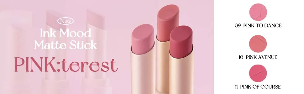 Peripera Ink Mood Matte Lipstick | Lightweight, Matte, Smooth, Hydrating, Lasting Color Payoff | (11 PINK OF COURSE) - pink:terest new color