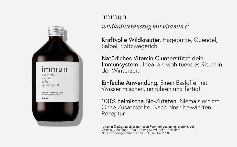 kruut Organic Herbal Extract Immune 150 ml 150 ml (1 pack) - kruut