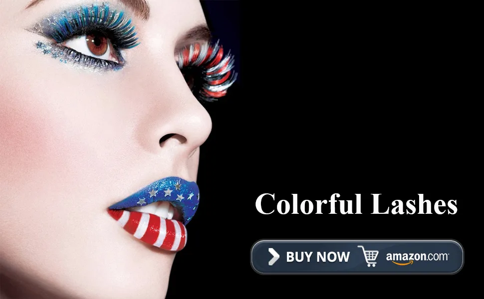 DAODER Eyelashes Mink Lashes Colored Wispy Long Fluffy Eye Lashes Natural Look Colored False Eyelashes 7 Different Color Lashes Pack - false eyelashes natural look
