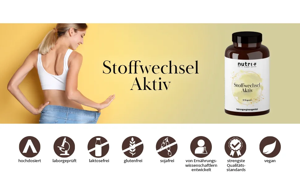 Metabolism active Formula 60 capsules - popular product for metabolic cure - of course without additives - from nutritionists develop 60 pieces (1 Pack) - Stoffwechsel