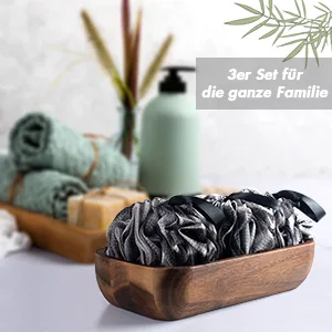 Bath sponge pack of 3 shower sponge peeling glove bath brush peeling sponge loofah sponge extra large (Mix A) - 3er Pack Schwamm