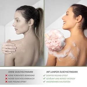 Bath sponge pack of 3 shower sponge peeling glove bath brush peeling sponge loofah sponge extra large (Mix A) - Peeling-Effekt