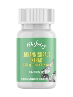Vitabay St. John's wort extract 2000 mg 90 vegan capsules St. John's word high dosed delivers hypericin gentle processing made in germany 90 pieces (1 Pack) - Vitabay Vitamin K2