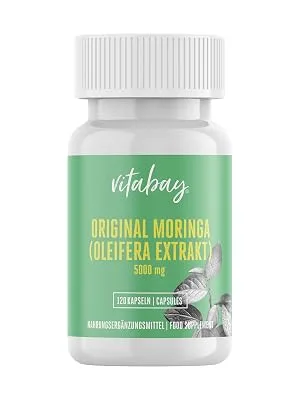 Vitabay Original Moringa Oleifera 5000 mg per capsule 120 capsules Listed natural High dose One-time spectrum of natural nutrients XXL pack - Vitabay Vitamin K2