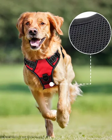 Joytale dog harness medium -sized dogs reflective soft padded dogs scrapes anti -train adjustable breathable breast dishes with safe simple control handle bright pink m m (1 Pack) bright pink - hundegeschirr mittelgroße hunde