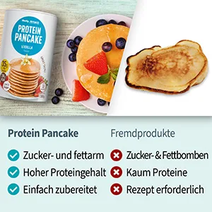 Body Attack Protein Pancake Mix - Vanilla - 35g High Protein - 7.4g BCAA - Fast and easy to prepare - 1x300g Vanilla 300 g (1 Pack) - Pancake