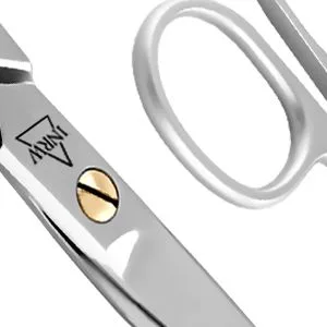 Nail scissors for fingernails and toenails combination scissors curved with case extra sharp made of stainless steel (nail scissors 9 cm + case) - Scherenaugen Griff Ergonomisch Angenehmes Handling