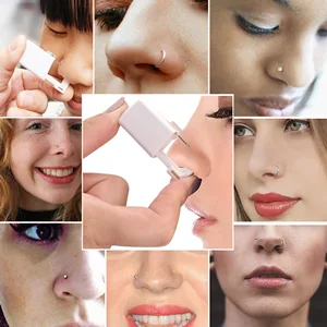 Nose Piercing Kit - 3 Pack Self Nose Piercing Gun, Disposable Safety Nose Percinging Kit with Nose Rings Stud Nose Piercings Gun Kit Tool - nose piercing percinging peircing piercer peirce pearcings gun kit