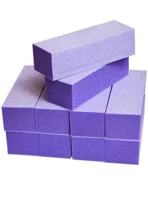 Maccibelle Durable Nail Buffer Sanding Block 100/180 Grit Purple White for Buffing File Acrylic Polygel Artificial Dip System Fingernails, Manicure, Pedicure Tool 10 Pieces - product information 3