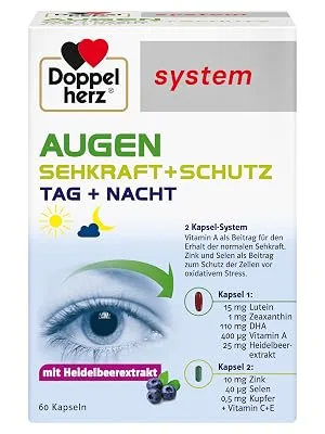 Doppelherz system EYES VISION + PROTECTION With vitamin A to maintain normal vision 60 capsules 60 pieces (1 pack) - Augen Vital