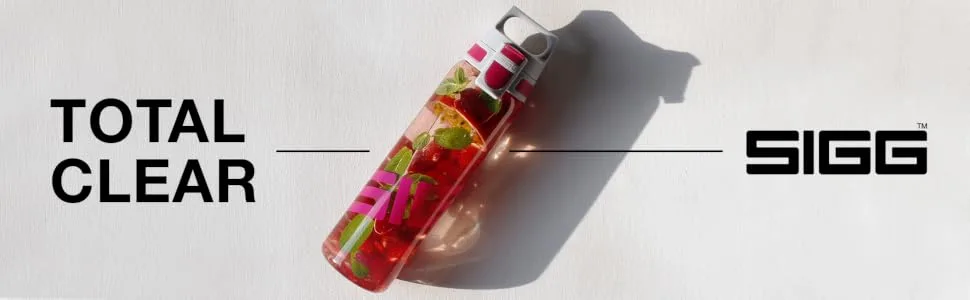 SIGG - Tritan drinking bottle - Total Clear One - Suitable for carbonated drinks - dishwasher -proof - run -out - leakage -proof - light - light - scratch -resistant - BPA -free - 0.5l 0.75 l red red - SIGG