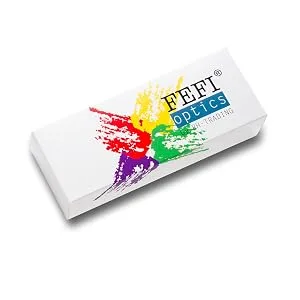 FEFI hardcase glasses case ZEBRA with velvety soft cover + matching microfiber cloth  - FEFI Verpackung