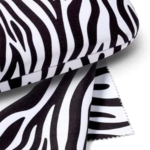 FEFI hardcase glasses case ZEBRA with velvety soft cover + matching microfiber cloth  - Mikrofaser Brillenetui