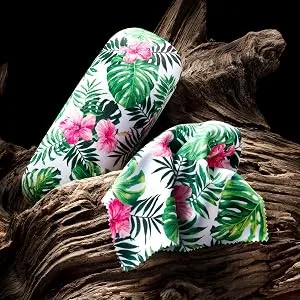 FEFI hardcase glasses case LEAF with velvety soft cover + matching microfiber cloth - FEFI Hardcase Etui
