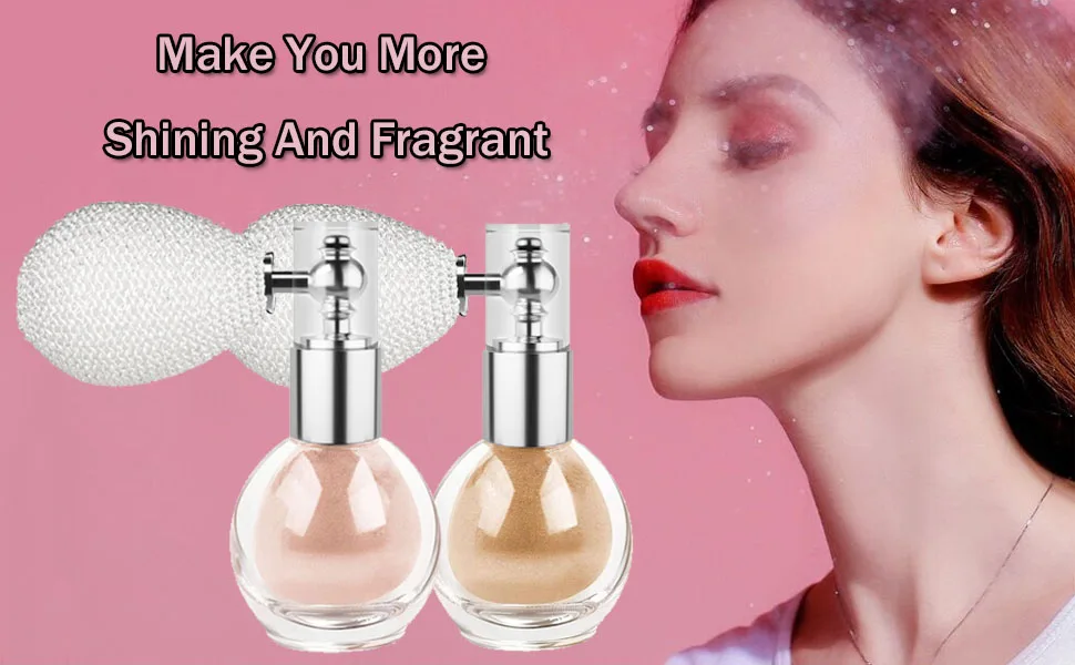 Glitter Body Spray Face Hair Highlighter Spray Shimmer High Gloss Powder Sparkle Makeup Cosmetic (03# Nude Pink) - product information 1