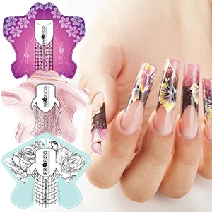 Profico nail template modeling template self-adhesive nail stencil nail extension modeling template self-adhesive 400 pieces violet harmony (paper 400PCs violet harmony (paper) - Selbstklebend Verlängerung Folie Modellierschablonen Modellier für künstliche Fingernagel