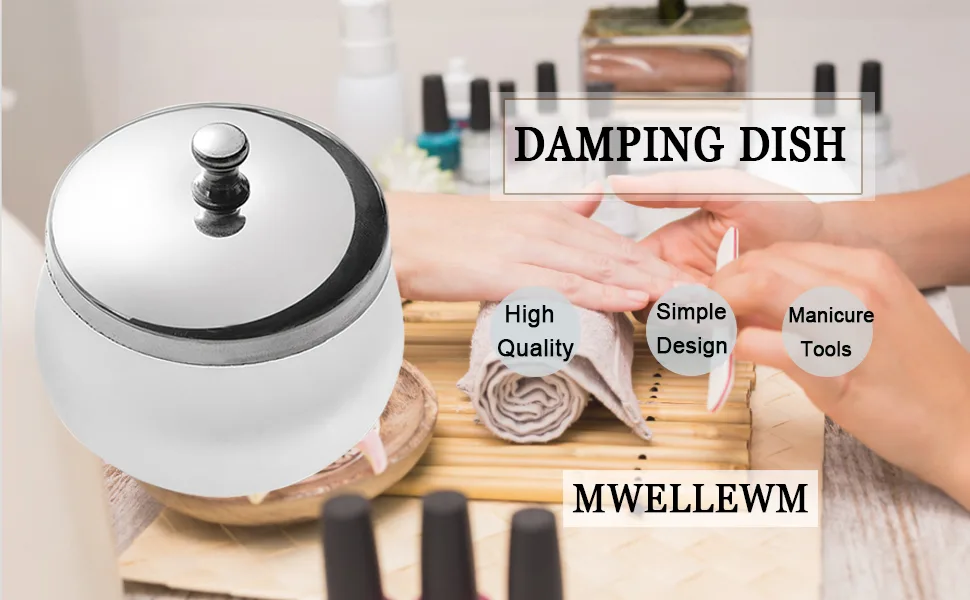 Acrylic Liquid Powder Dappen Dish Matte Crystal Glass Nail Art Cup Liquid Powder Dappen Container Holder with Lids for Nail Art Tools - dappen dish
