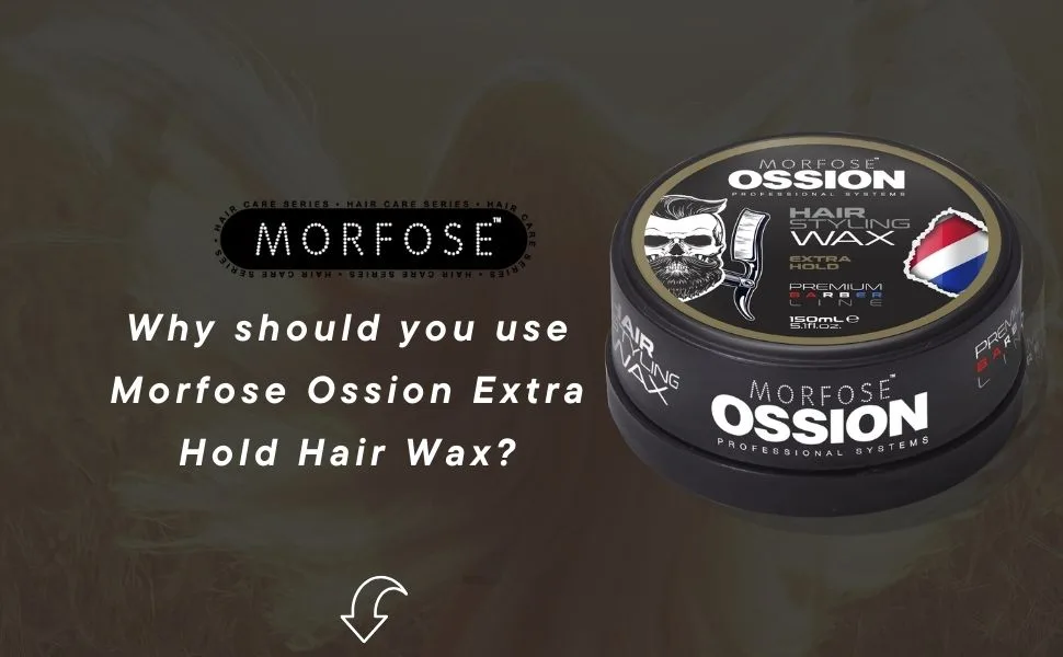 Morfose Barber Wax (Extra Hold) premium hair styling wax for men natural shine simple application durable water-soluble - morfose