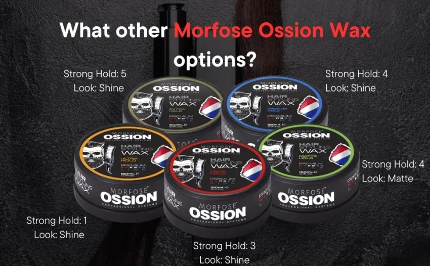 Morfose Barber Wax (Extra Hold) premium hair styling wax for men natural shine simple application durable water-soluble - morfose