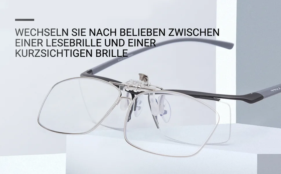 Teraise clip on reading glasses with folding function Full-frame metal glasses with a clip function Developed for myopielese for men and women HD-lens portable glasses case (1.0x) - lesebrille 1 5 herren lesebrille herren 2 0 lesebrille 1 5 herren lesebrille blaulichtfilter