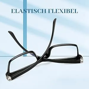 LUFF 4pcs Foldable Reading Glasses + Simple Reading Glasses Combination Anti-Blu-ray Portable Ultralight Reading Glasses Unisex +2.0 - ELASTISCH FLEXIBEL