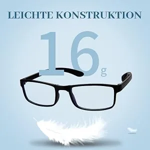 LUFF 4pcs Foldable Reading Glasses + Simple Reading Glasses Combination Anti-Blu-ray Portable Ultralight Reading Glasses Unisex +2.0 - LEICHTES DESIGN