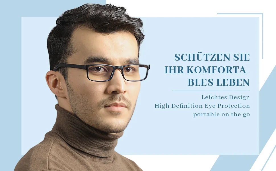 LUFF 4pcs Foldable Reading Glasses + Simple Reading Glasses Combination Anti-Blu-ray Portable Ultralight Reading Glasses Unisex +2.0 - LUFF Lesebrille BLAUES LICHT BLOCKIEREN