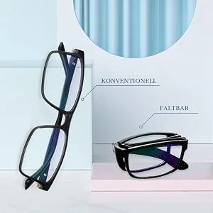 LUFF 4pcs Foldable Reading Glasses + Simple Reading Glasses Combination Anti-Blu-ray Portable Ultralight Reading Glasses Unisex +2.0 - Normale Lesebrillengröße