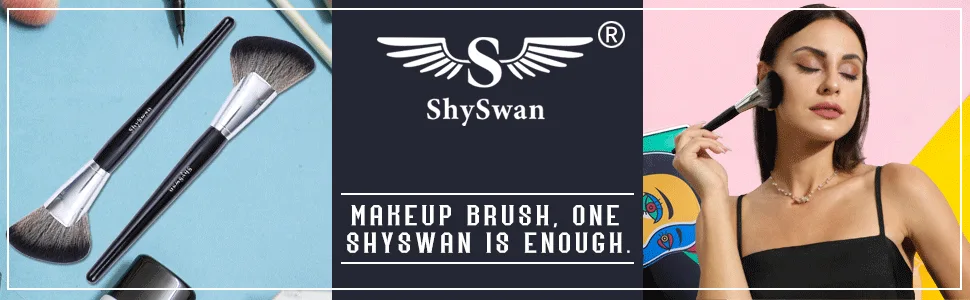 ShySwan Contouring Brush, Angled Contour Sculpting Makeup Brush - Flawlessly Contours & Sculpts Cheekbones Makeup Tools, For Bronzer & Face Powder Contouring Black - Contouring Brush