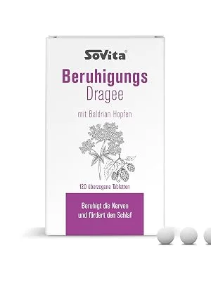 Sovita Calming Tablets | With valerian & hops | Natural sleep & relaxation | 120pcs - BERUHIGUNGS DRAGEE MIT BALDRIAN HOPFEN