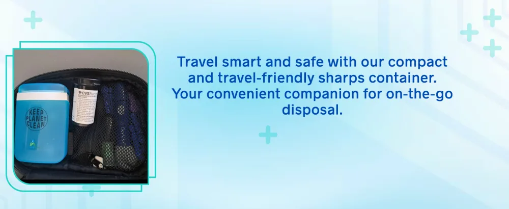 Safefine Portable Travel Sharps Container - Safe Disposal Container for Pen Needles Lancets Test Strips - 2 Pack - product information 4