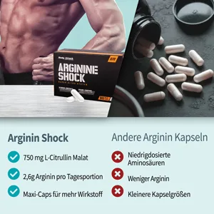Body Attack Arginine Shock 1 pack (1 x 80 capsules) - Arginine Shock