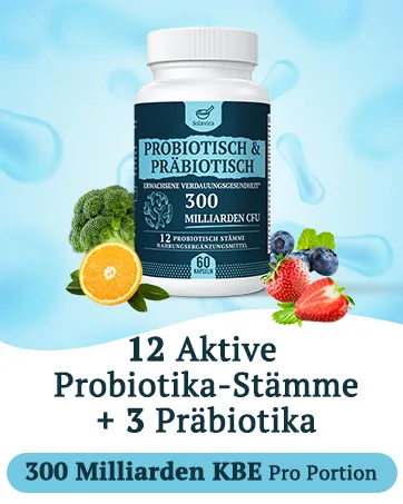 Probiotics with 300 billion KBE high-doses probiotics capsules intestinal flora structure complex etc. with lactobacillus & bifidobacteria (60 pieces (1-pack)) 60 pieces (1 Pack) - Probiotika