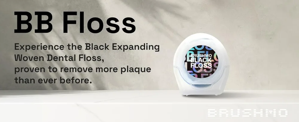 Brushmo Black Floss Dental Floss Microcrystalline Wax Expanding Woven Dental Floss No-PFAS 50m Black Mint 100 Days Use 4-pack - product information 10