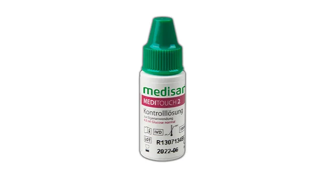 Medisana test strips for blood sugar determination for Meditouch & Meditouch 2 easy application precise measurement including underfill detection 50 pieces - Kontrolllösung Meditouch 2