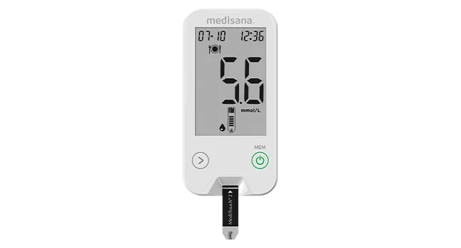 Medisana test strips for blood sugar determination for Meditouch & Meditouch 2 easy application precise measurement including underfill detection 50 pieces - Meditouch2 mmoll