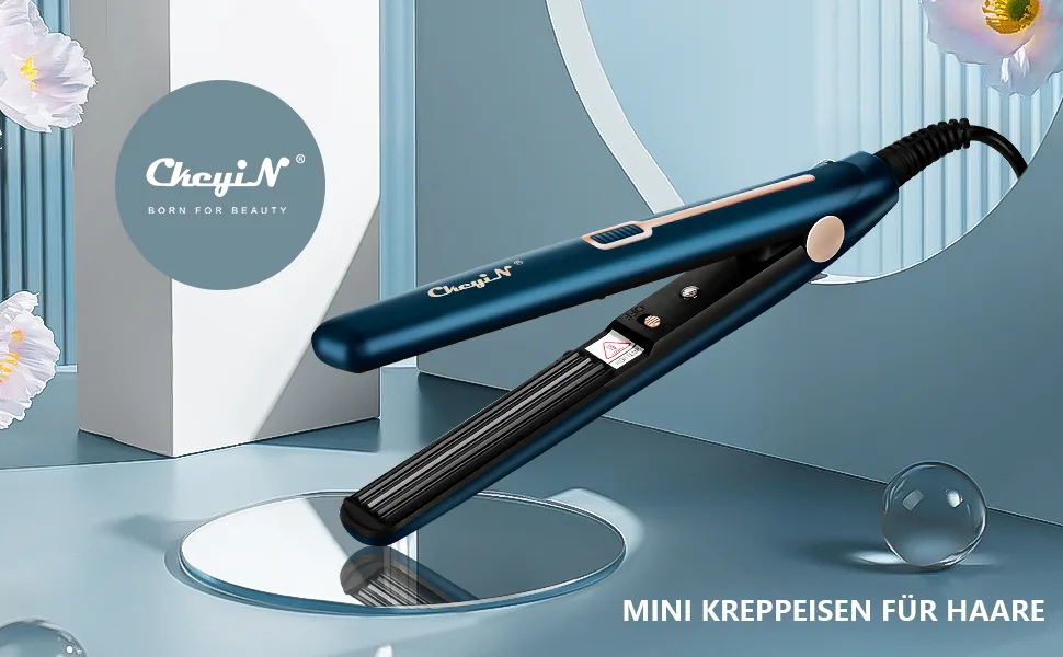CkeyiN Hair Crimping Iron Mini Hair Crimper Ceramic Curling Iron Portable Hair Crimper Temperature 180  - product information 19